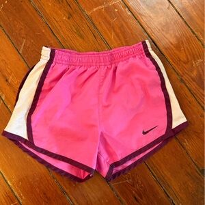 Nike Kids Pink and Burgundy Shorts